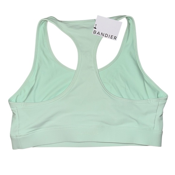Bandier light green NWT Center Stage Rib Bra women’s size XL - Picture 2 of 7